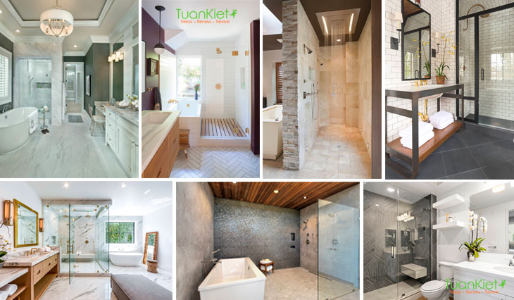 32 mẫu thiết kế phòng tắm đẹp, bố nhà vệ sinh đủ phong cách